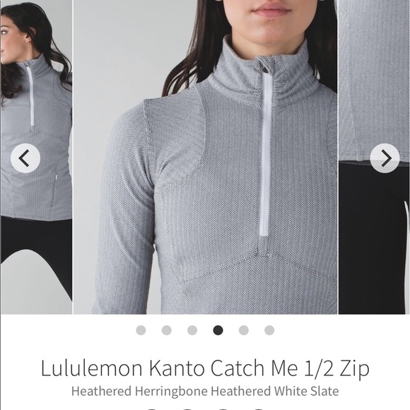 lululemon athletica Tops - Lululemon herringbone/slate kanto half zip